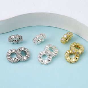 ��߅�Ȧ����ʯ����ɢ���~�18K������ɫ�������diy���������