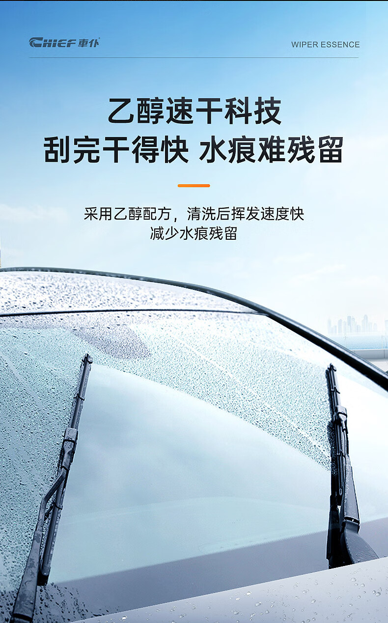 Car Wiper Concentrated Glass Cleaner Liquid - Concentrated Decontamination and Oil Film Removal Glass Cleaner
