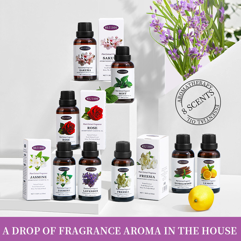 外贸跨境水溶性香薰精油加湿器薰衣草檀香玫瑰植物精油厂家批发