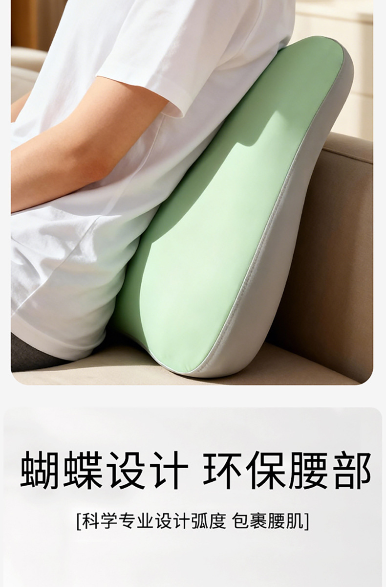 Office Lumbar Support Cushion for Long Sitting, Memory Foam Backrest Pad, Lumbar Support for Car Seat