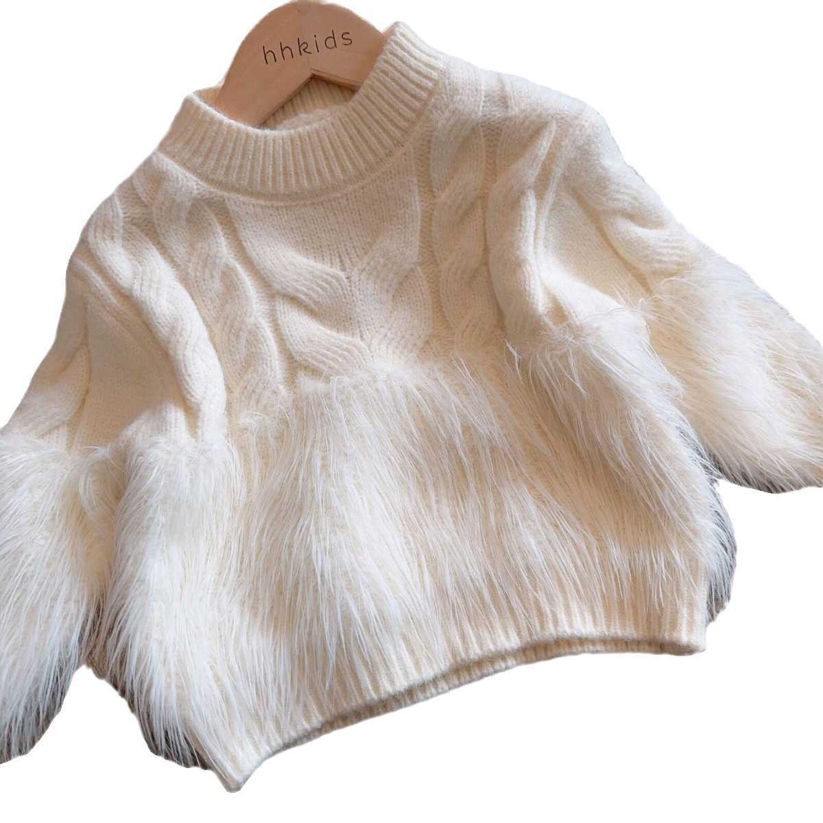 子供用女の子秋冬プルオーバーセーター2025新作ベビー韓国風おしゃれニットセーター女の子万能トップス