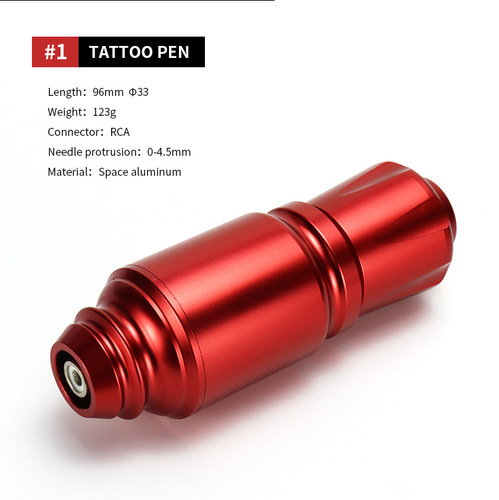 Mini rocket tattoo pen wireless battery RCA mouth tattoo machine power supply set integrated needle tattoo motor pen