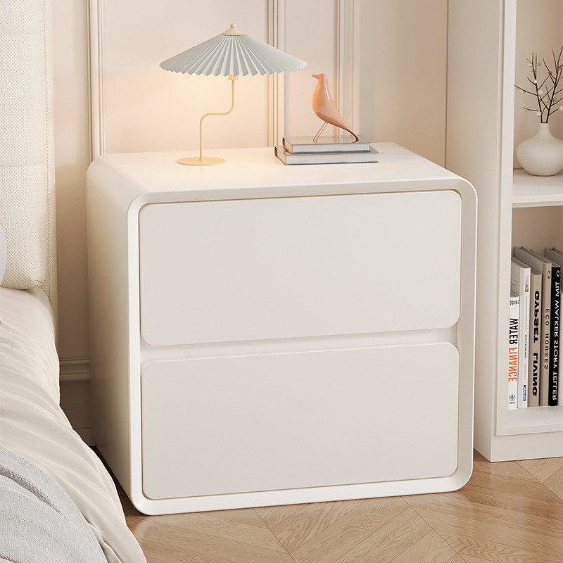 Solid Wood Bedside Table Home Bedroom Storage Cabinet 2025 New Style Simple Modern Small Accessible Luxury Bedside Storage Cabinet
