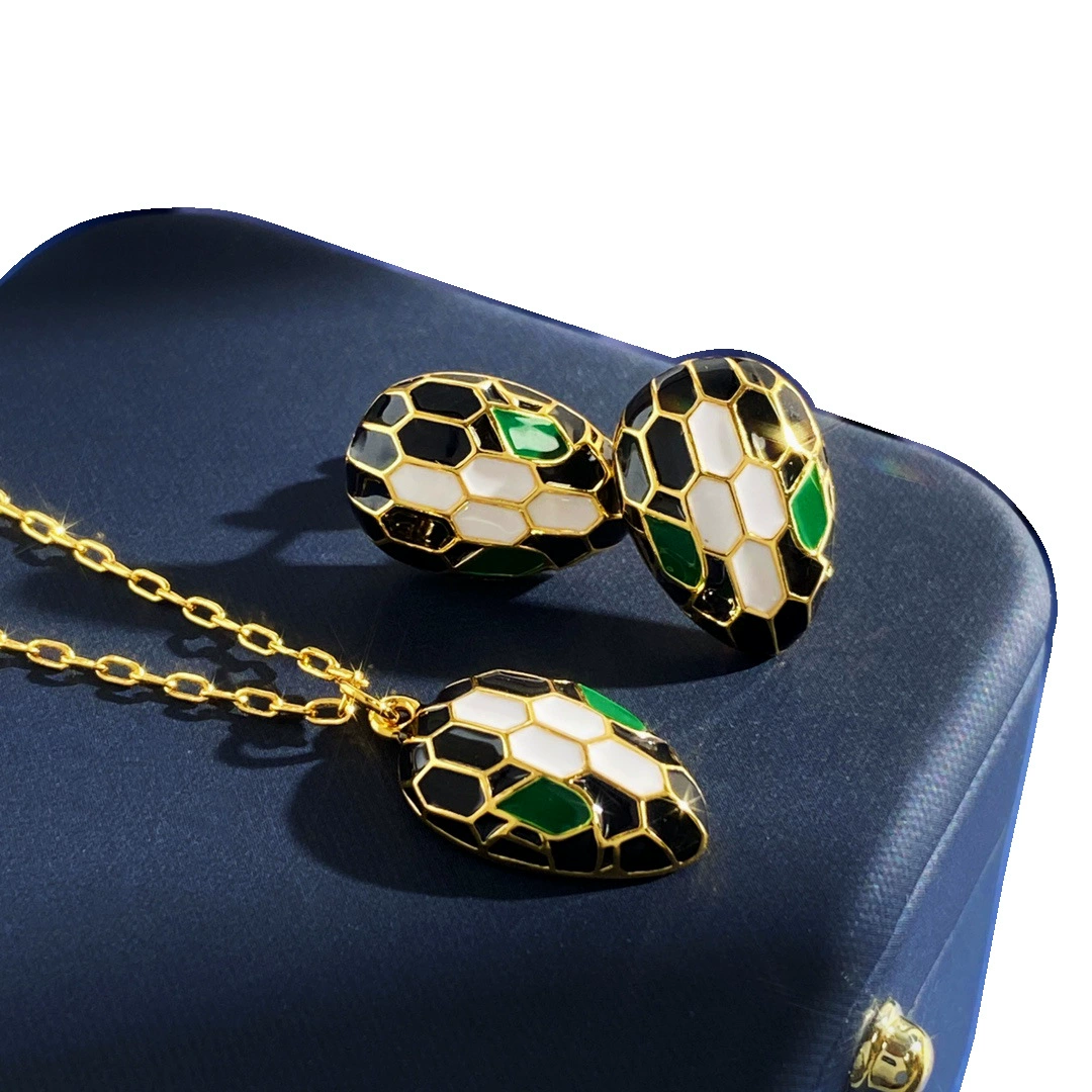 Год змеи: новое модное уникальное дизайн enamel glaze зеленые глаза голова змеи серьги цепочка, халява