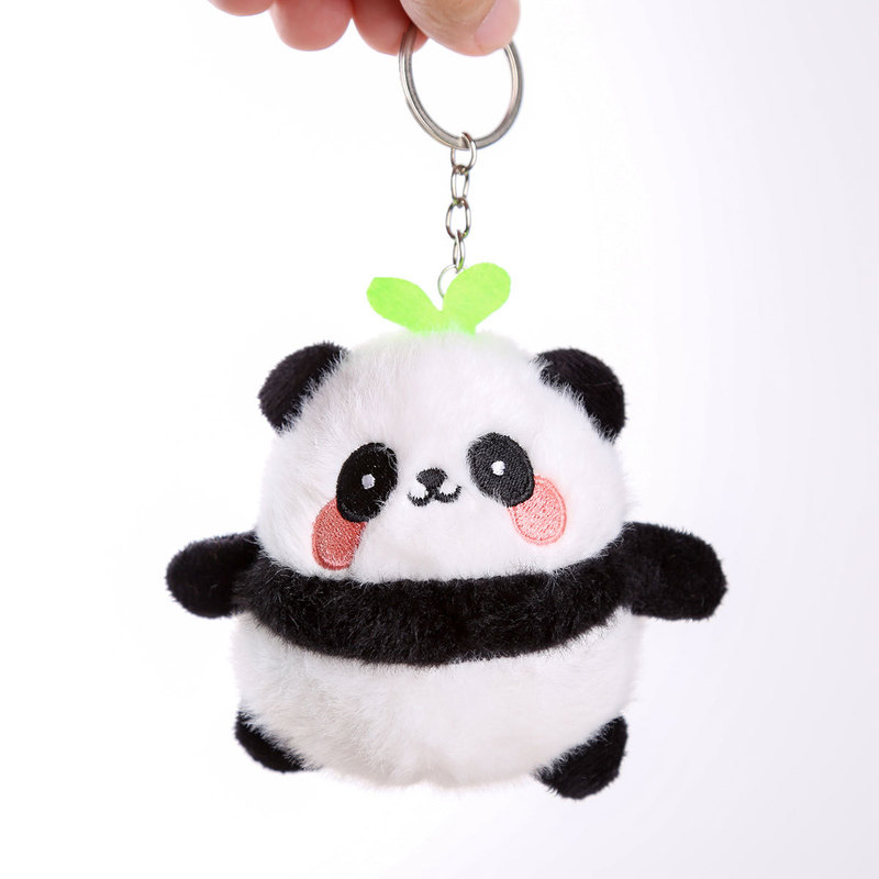 かわいいパンダぬいぐるみと蜂ペンダント人形バッグペンダント人形キーホルダー布人形卸売|undefined