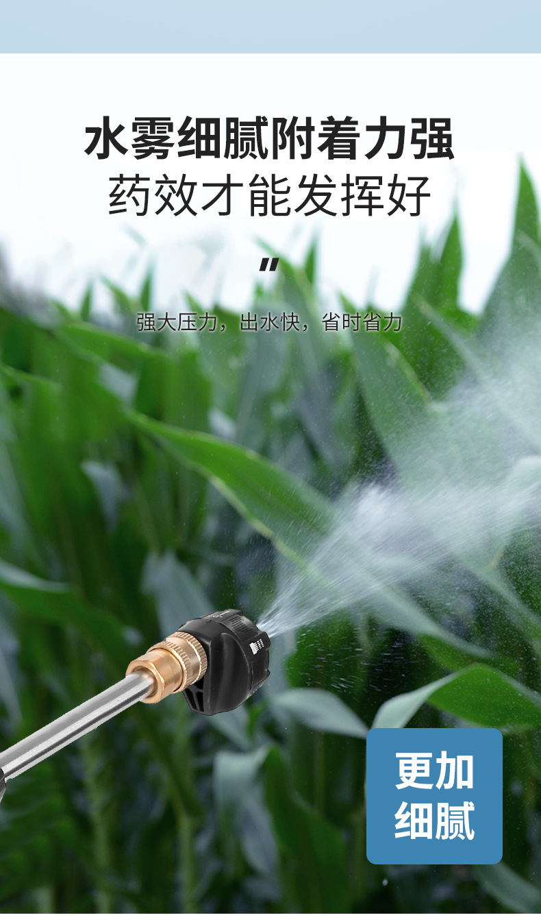 Wholesale Wireless Sprayer, Electric Lithium Battery High-Pressure Car Wash Water Gun, Rechargeable Spray Bottle, Pesticide Disinfection and Flower Watering Tool