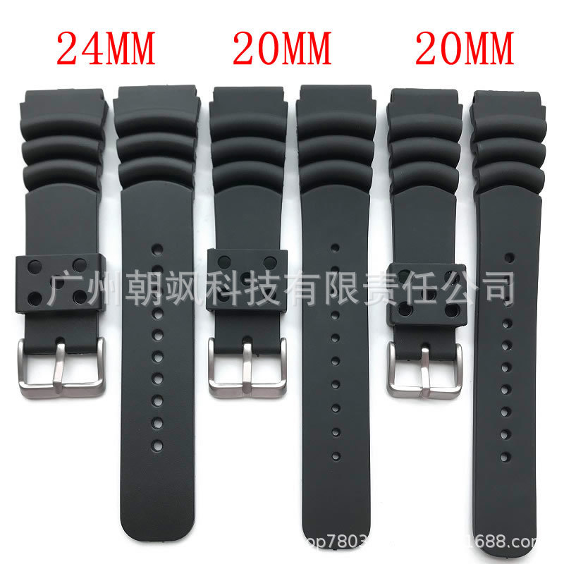 22mm Substitute Seiko Diver 007 Abalone Canned Rubber Watch Strap Watch Chain Accessories 20 24mm