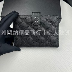 真皮小香爆款护照夹2025新款CF护照夹真皮鱼子酱钱包卡包多功能