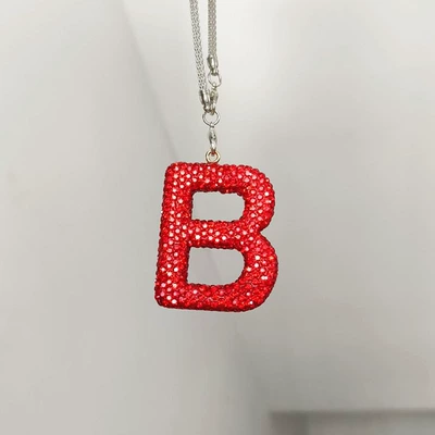 rearview mirror pendant pendant, Car hanging - b-big-red-letter-car-pendant