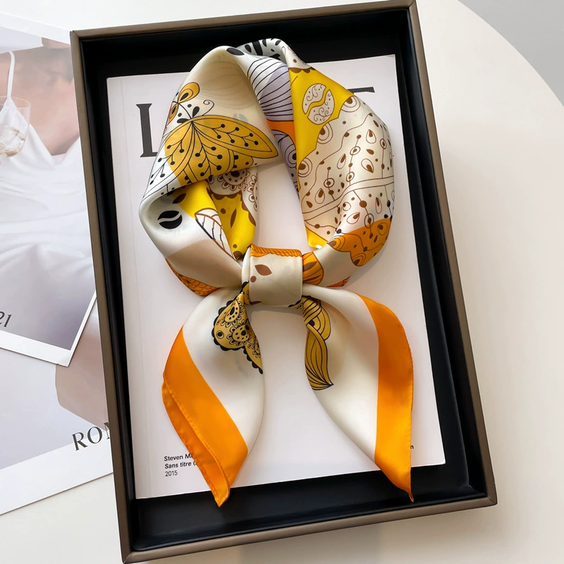 Handkerchief, universal decorations, white thin scarf