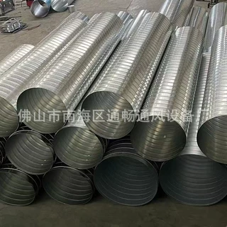 江门镀锌螺旋风管白铁弯头法兰 定制加工不锈钢风管排烟管道