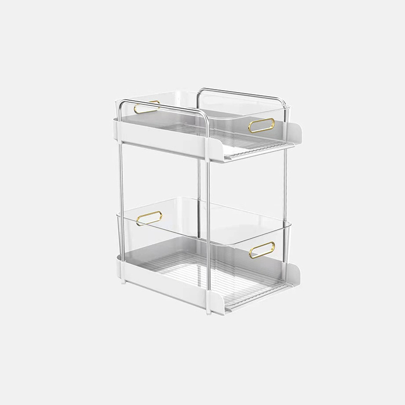 Household trolley snacks, rack kitchen floor storage racks, multi -layer light luxury drawer storage boxes