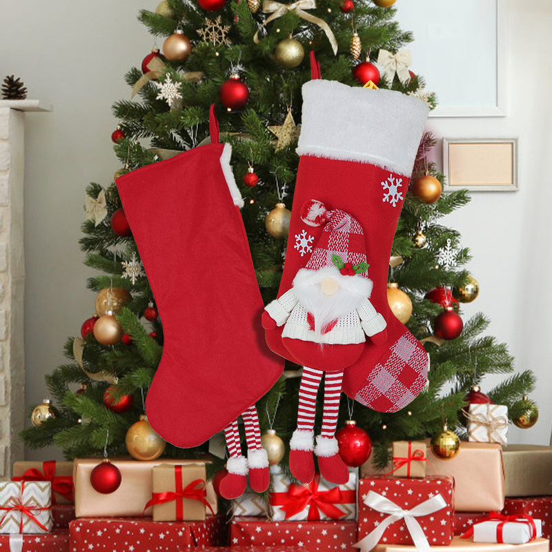 国境を越えたクリスマス靴下老人雪だるまヘラジカ靴下クリスマスツリーペンダントプレゼント袋クリスマスシーン配置用品|undefined