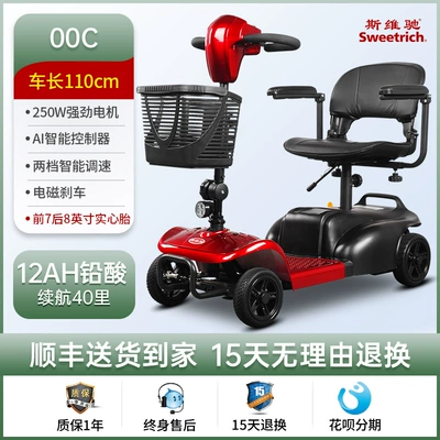 Double Elderly Scooter — Qatlanan elektrik velosipedlər - 04-classic-00c-12ah-lead-acid-can-run-about-40-miles-250w-motor-24v