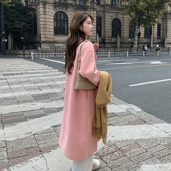 羊毛呢子大衣女2025秋冬季新款韩系宽松高级感中长款毛呢外套女潮|undefined