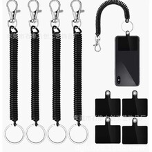 钥匙扣塑料弹簧绳塑胶弹簧挂绳手机扣优质老人钥匙扣厂家直销