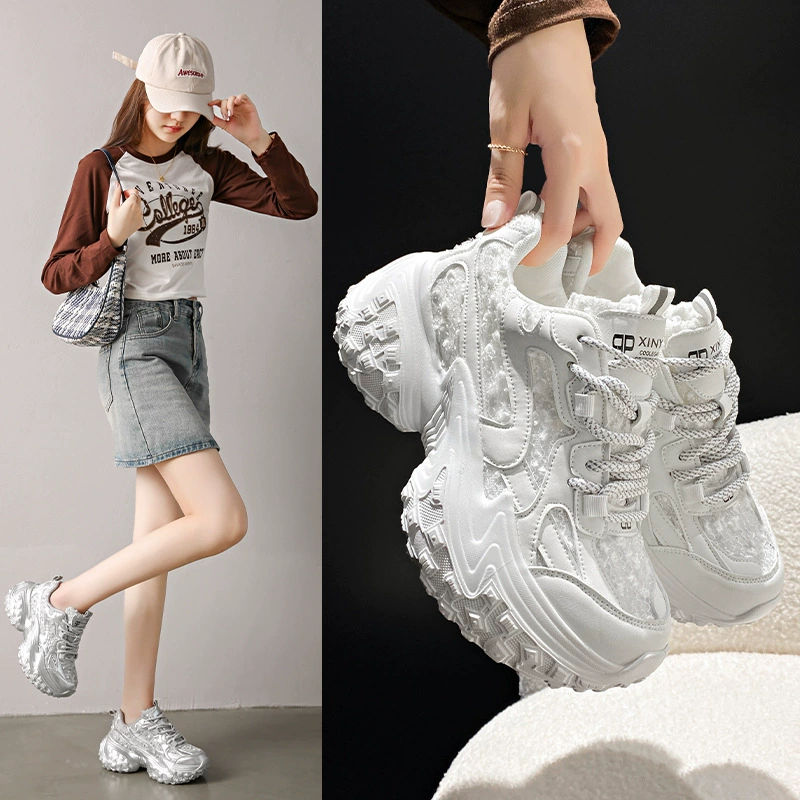 Размер 35-43, женская обувь большого размера, обувь для папы на подошве с шиной дуриан, женская летняя новая дышащая спортивная обувь на толстой подошве с сеткой