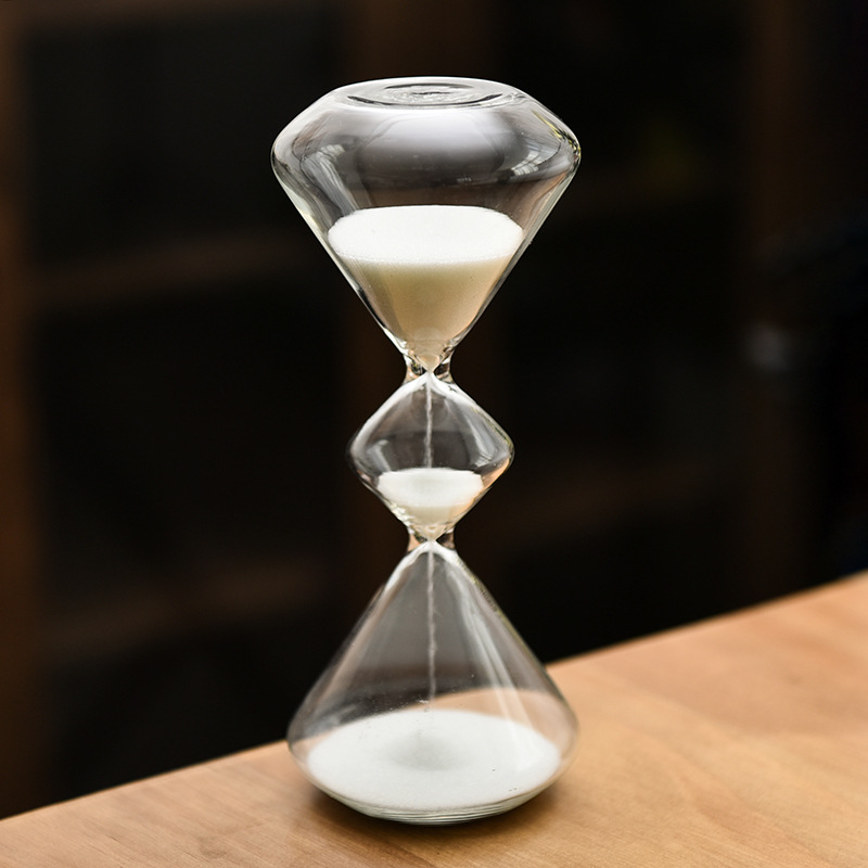 Creativo de cristal reloj de arena de tres capas rayas reloj de arena temporizador personalidad Nordic decoración del hogar fábrica al por mayor