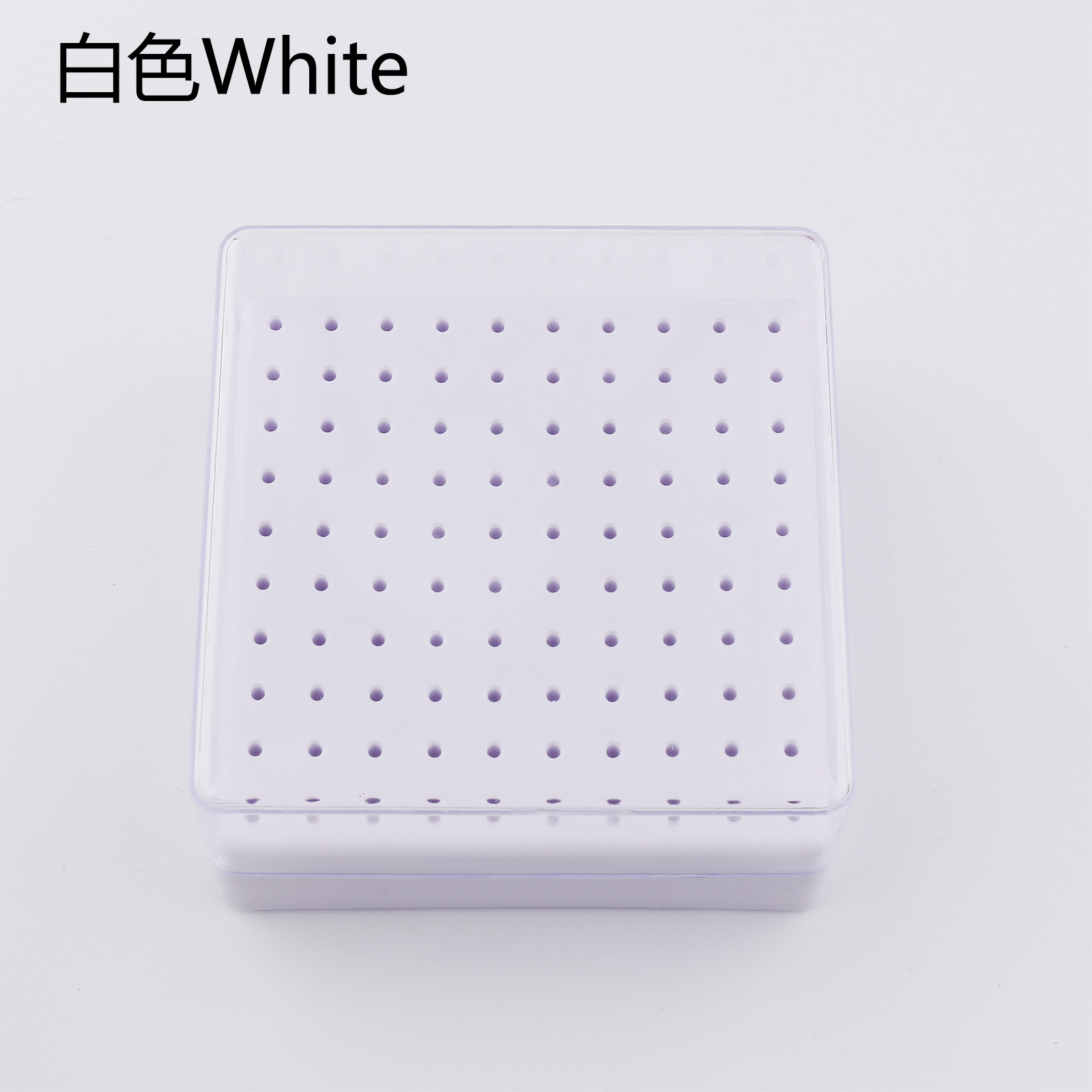 Nuevo pulizador de uñas 100 agujeros pulizador caja de almacenamiento broca caja de acabado caja de herramientas de uñas al por mayor