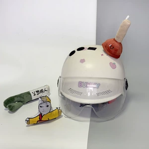 Cute Funny Meituan Helmet Decoration Cat Ear Electric Vehicle Helmet Accessories