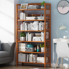 Solid Wood Bookshelf Floor Standing Simple Wall-Mounted Shelf Living Room Children's Book Storage Rack Home Use Multi-layer Oak Bookcase