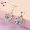 Earrings, fresh zirconium