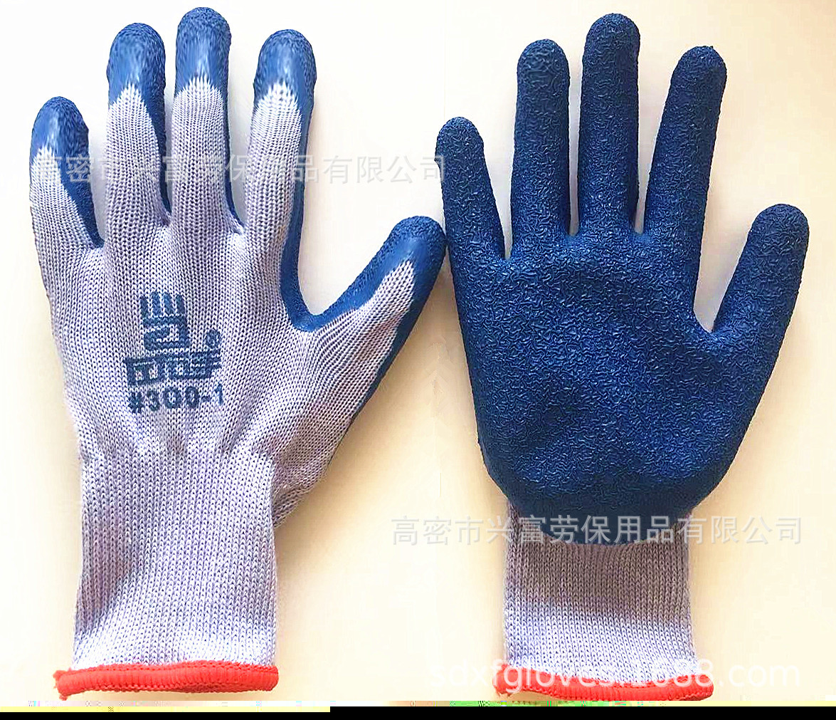 厂家直销挂胶劳保手套防护工作手套工地装卸维修耐磨手套纱线手套
