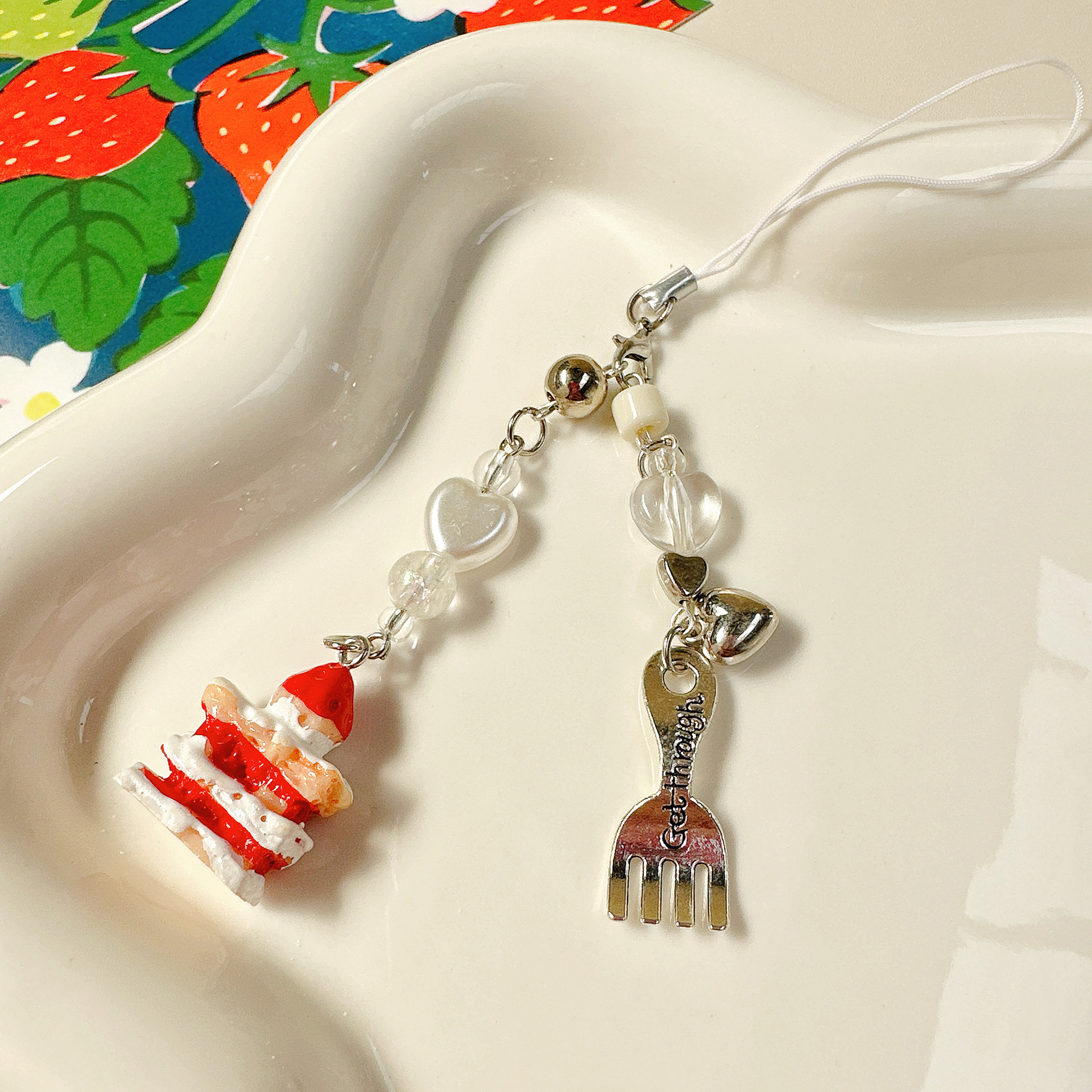 All Seasons Season 1 Piece Sweet Fruit Acrylic Beaded Mobile Phone Chain