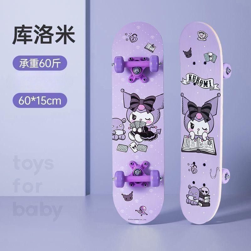 Kuromi Scooter 3-12 Years Old Girls Beginner Wooden Scooter Melody Cinnamon Dog Children's Skateboard