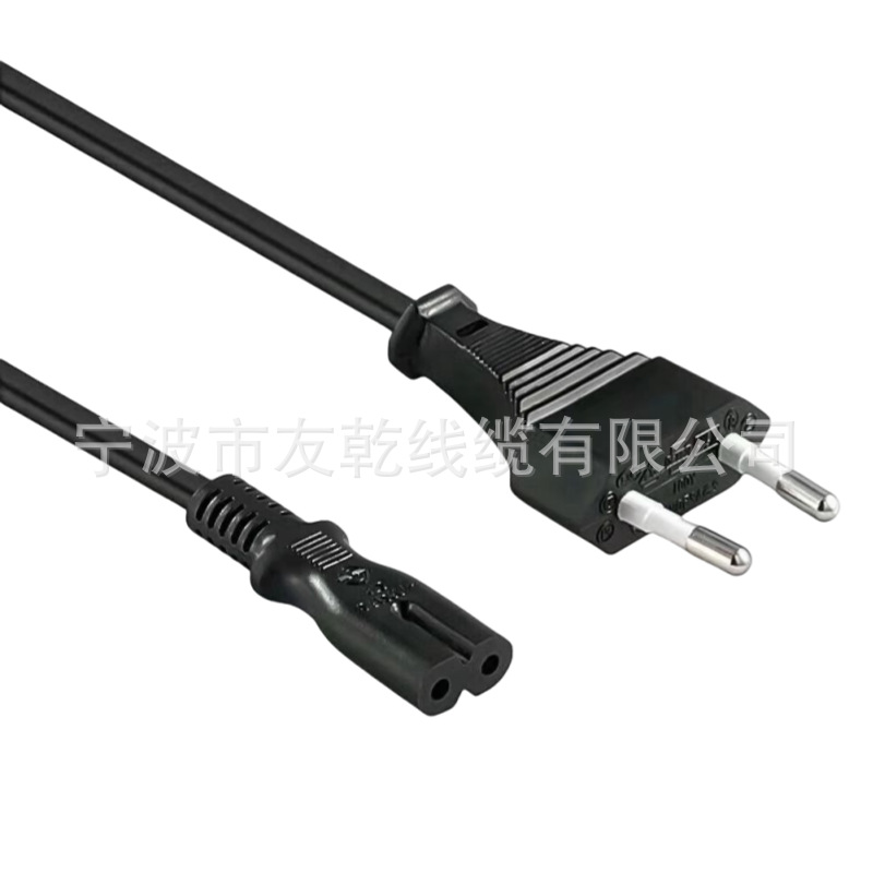 电源线厂家供应意大利三脚电源线带梅花尾 意大利插头电源线欧洲