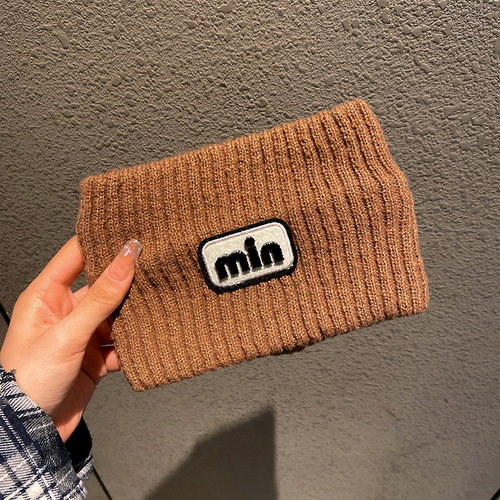 Wool knitted hairband  new autumn and winter forehead protection and forehead wiping sports hood women's warm confinement wide-brimmed headscarf