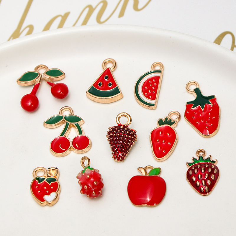 3g Weight Pendant Jewelry Making Type 5*16mm, 7 * 15mm Jewelry Making Size DIY Jewelry Accessories, Bracelets, Earrings, Necklace Classification 1 Piece Quantity Alloy Material Fruit Pattern Pastoral, Korean Style Style Enamel, Plating Craft 1 Piece 5*16mm 7 * 15mm Alloy Fruit Pendant DIY Jewelry Accessories Bracelets Earrings 5