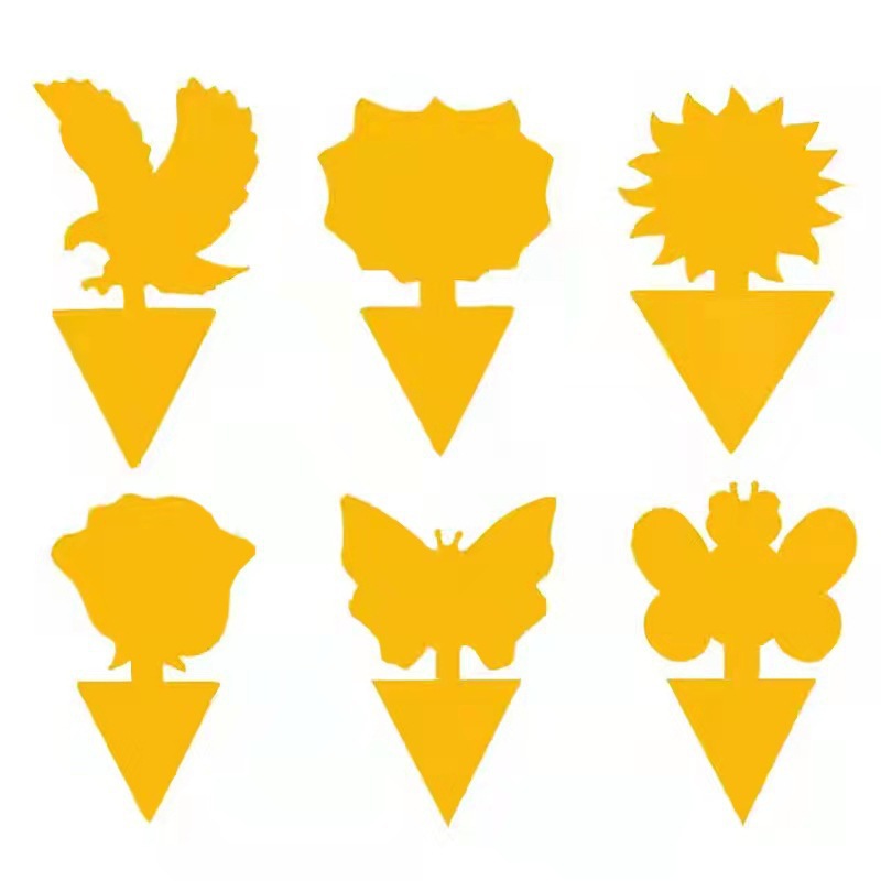 Shaped Stickworm Board Double-sided Yellow Board Trap Board Stickly Trap Stickworm Yellow Drosophila Trap Cross-border