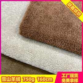 雪山绵羊绒羊毛面料颗粒羊毛皮毛一体小粒羊羔毛服装箱包鞋帽布料