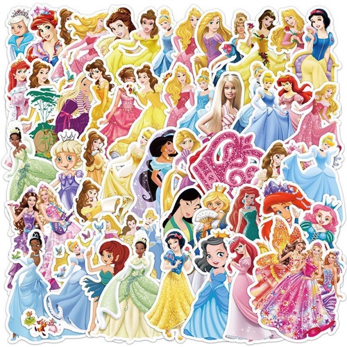 50 sheets of A Cute Princess cartoon stickers luggage decal computer notebook guitar