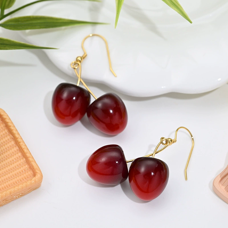 Creative cute three dimensional long white earrings