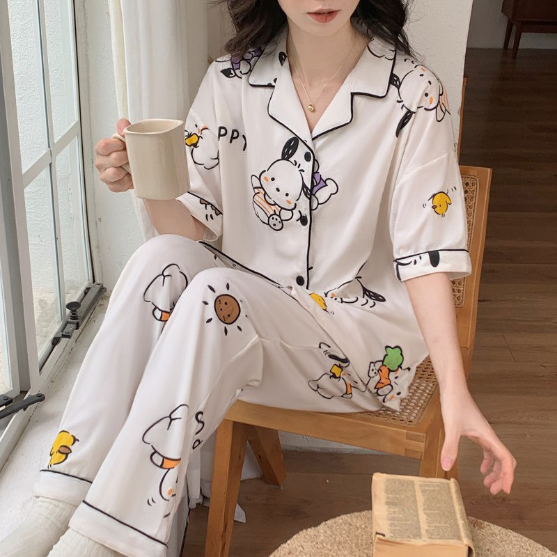 D.M-111 short cartoon puppy cardigan