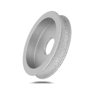 Diamond Brazed Grinding Wheel Concave Grinding Wheel 10mm Silver 10mm Thick [Round Edge Wheel]
