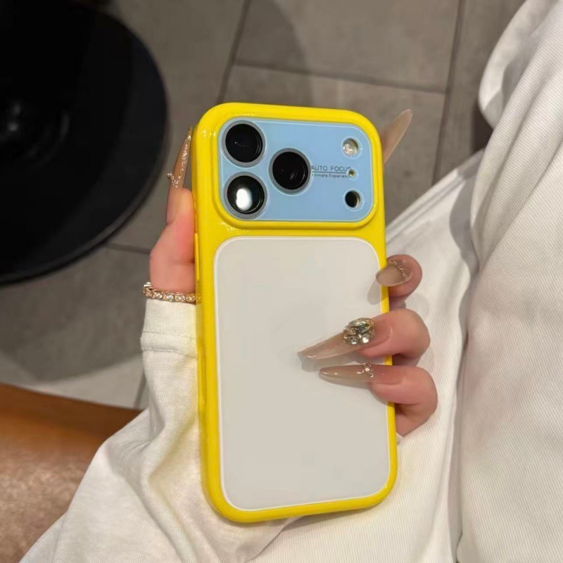 Dopamine Colour Block Phone Case For Iphone Silicone Shockproof_voghion.com