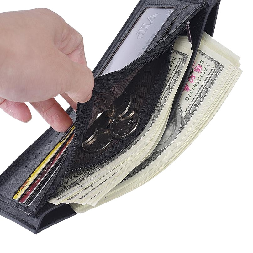 Venta directa de fábrica Comercio exterior nueva cartera corta cartera de los hombres de negocios casual 10 yuanes suministro de regalo de una sola pieza de entrega