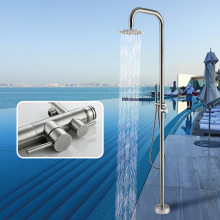 跨境沙滩户外淋浴器别墅游泳池洗浴中心立式落地龙头冷热花洒套装
