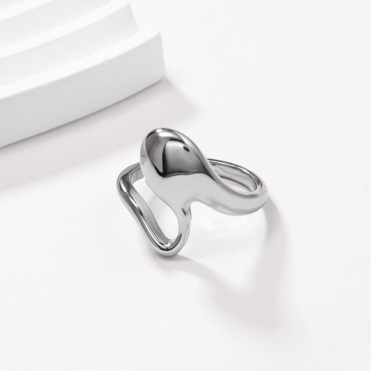 10g Weight Ion Plating (IP) Gold Plating Process Rings Classification 6, 7, 8 Ring Size 1 Piece Quantity Holiday, Daily Occasion 316 Stainless Steel Material Geometric Pattern Women's Gender Irregular, Plating Design Lady Style 316 Stainless Steel Ion Plating (IP) Geometric Lady Rings For Women's 3