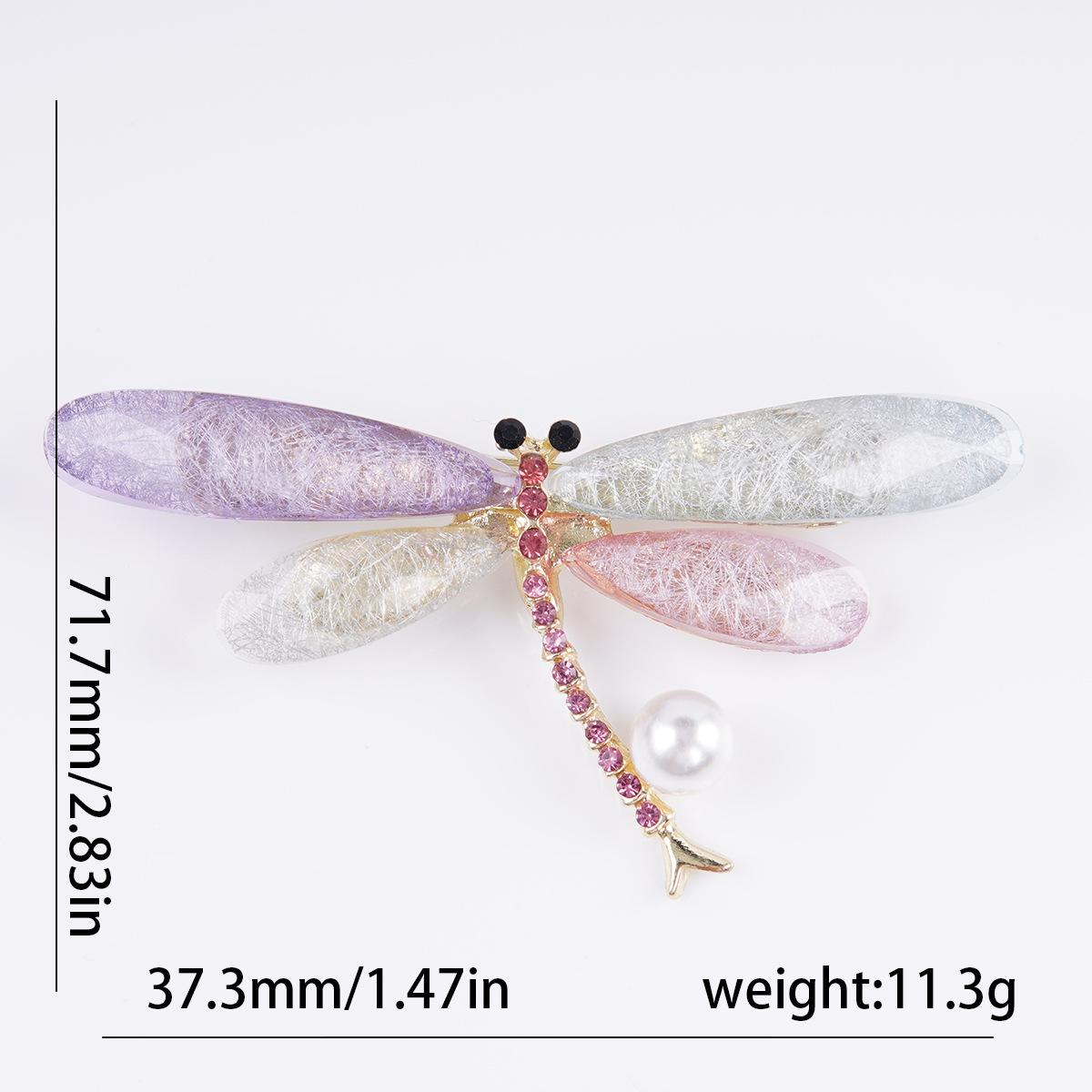 Simple Style Classic Style Dragonfly Alloy Inlay Zircon Women's Brooches display picture 4