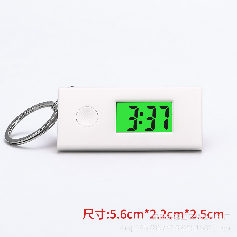 New Work Exam Quiet Electronic Watch Luminous Portable Backpack Keychain Small Hanging Watch Triangle Mini