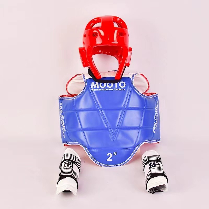 Equipo de protección de taekwondo conjunto completo equipo de combate real para niños tipo de competencia traje de entrenamiento Protección corporal casco máscara conjunto de cinco u ocho piezas