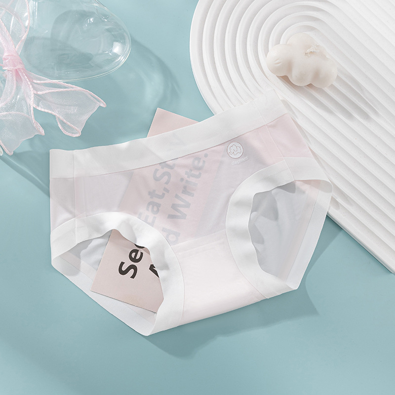 Calzoncillos para niñas, estudiantes de secundaria, calzoncillos de seda de hielo antibacterianos para niños, calzoncillos transpirables y sin costuras, estilo fino de verano