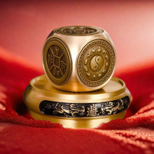 新款六面球形魔方转转手球把件景区复古手把摆件八方来财手把件