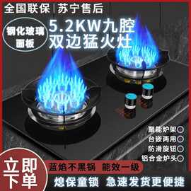 煤气灶双灶家用天然气猛火炉具嵌入式台式液化气燃气灶工厂直销