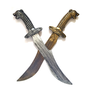 Cross-Border Halloween Dagger Toy Knife Film and Television Props Artificial Antique Retro Props Training Scimitar Cos Props