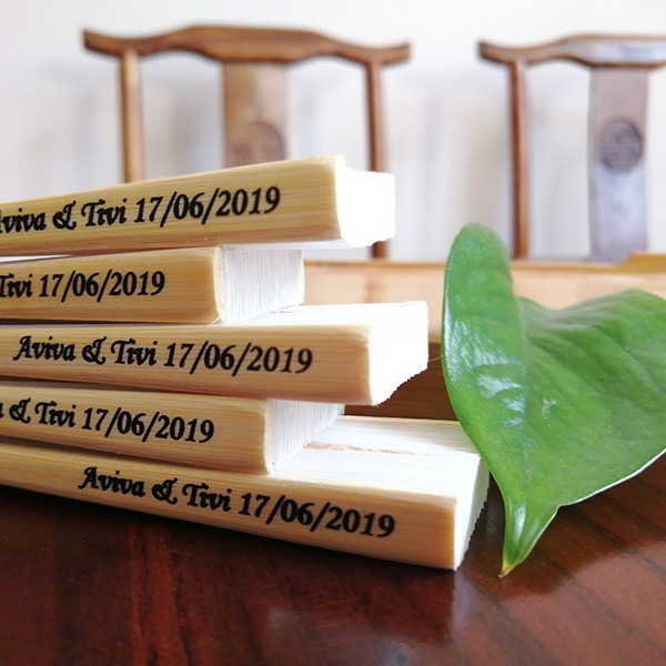 Ventilador DE BODA ligero transfronterizo pantalla de seda ventilador de la boda talla nuevo nombre y fecha de la boda